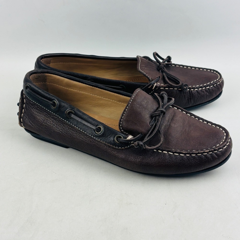 ECCO Womens Driving Moccasins Loafers Womens‎ 37 US 6-6.5 Brown Leather Slip On